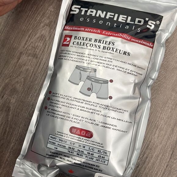 Stanfield's Men's Cotton Boxer Brief Underwear 2 Pack - Picture 3 of 4